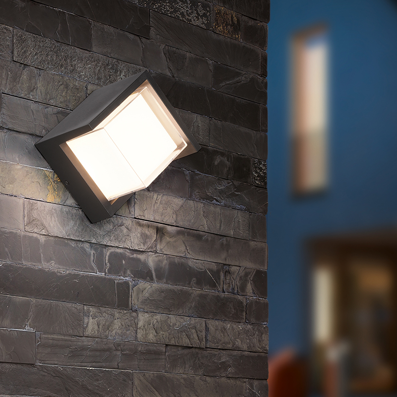 Weiße Außenleuchte Kunststoff, Riekje, 8W, 3000K LED, IP54
