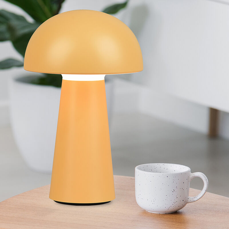 Gelbe Außen Tischleuchte Modern, Rachelle, 2W, 3000K LED, IP44, 3-stufig dimmbar