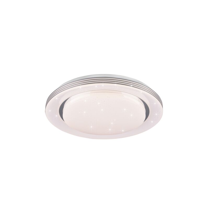 Weiße Deckenlampe Modern, Alpha, 22W, warm- bis kaltweiß einstellbare LED, mit Fernbedienung