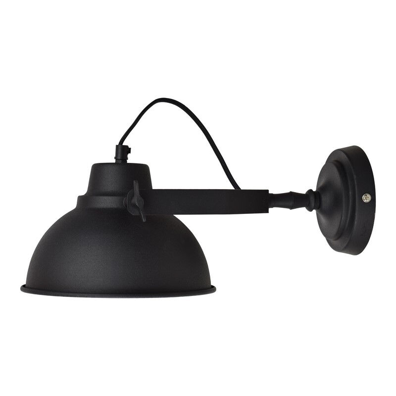 Industrielle Wandleuchte Schwarz, Fellen