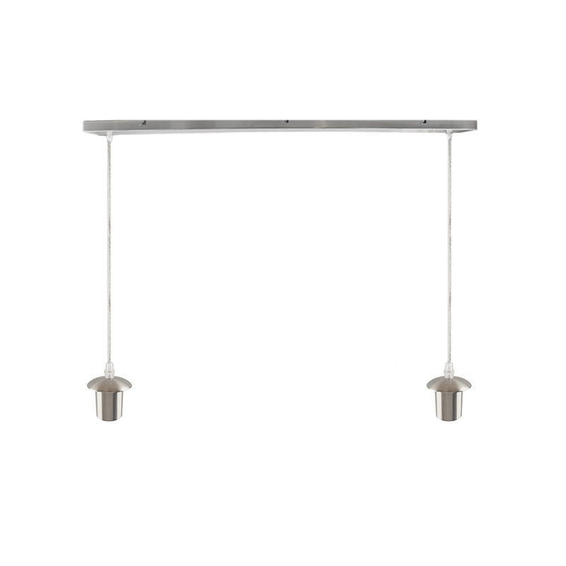 Aluminium Pendelleuchte ohne Schirm Chrom, Rika
