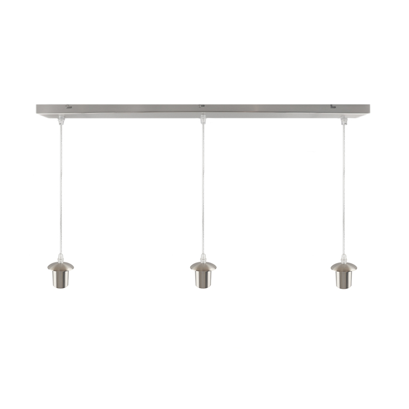 Aluminium Pendelleuchte ohne Schirm Chrom, Rika