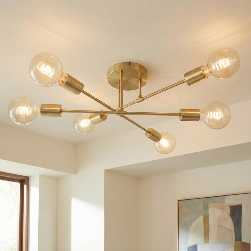 Moderne Deckenleuchte Gold, Amos Moderne Deckenleuchte Gold, Amos