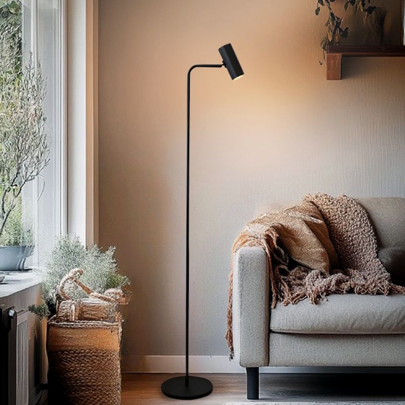 Moderne Stehlampe Schwarz, Carlos, mit Schalter Moderne Stehlampe Schwarz, Carlos, mit Schalter