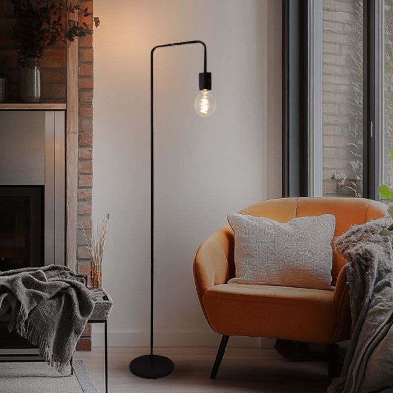 Moderne Stehlampe Schwarz, Carlos, mit Schalter Moderne Stehlampe Schwarz, Carlos, mit Schalter