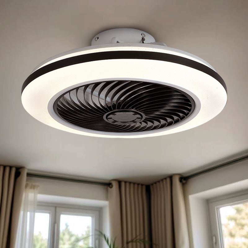 Moderne Deckenventilator Schwarz, Gonda, 40W, 3000K LED, mit Fernbedienung