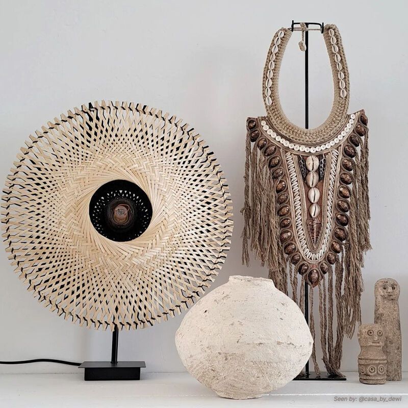 Rattan Tischleuchte Braun, Cordoba, mit Schalter Rattan Tischleuchte Braun, Cordoba, mit Schalter