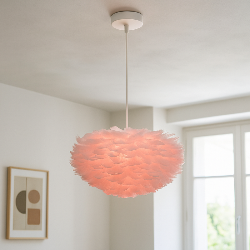 Stoff Pendelleuchte Rosa, Suzie Stoff Pendelleuchte Rosa, Suzie
