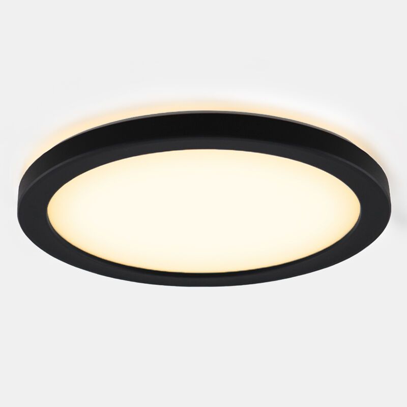 Kunststoff Badezimmer Deckenleuchte Schwarz, Shivani, 8W, 3000K LED, IP44 Kunststoff Badezimmer Deckenleuchte Schwarz, Shivani, 8W, 3000K LED, IP44