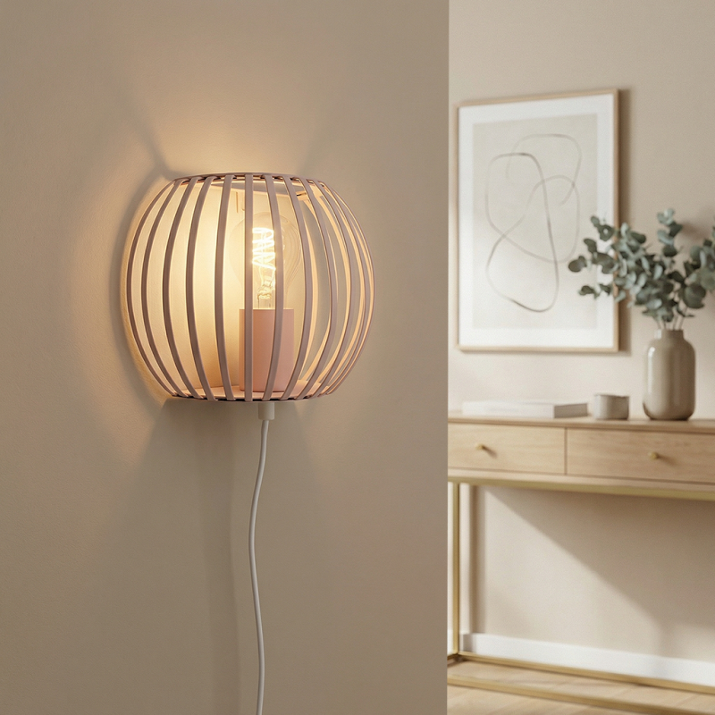 Industrielle Wandleuchte Beige, Lieve, mit Schalter Industrielle Wandleuchte Beige, Lieve, mit Schalter