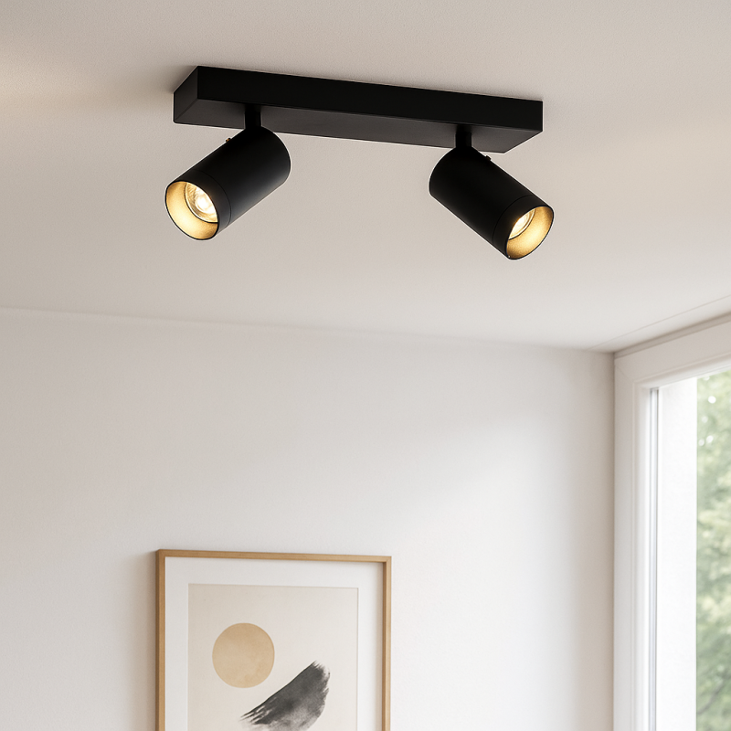 Moderne Deckenstrahler Schwarz, Nadi