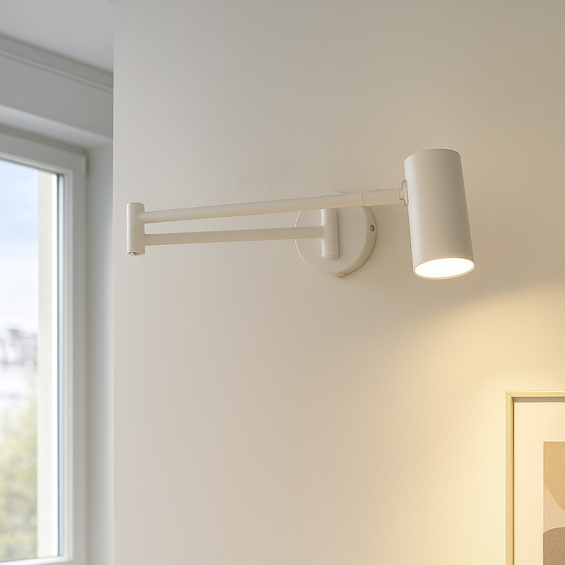 Moderne Wandstrahler Weiß, Elena, mit Schalter