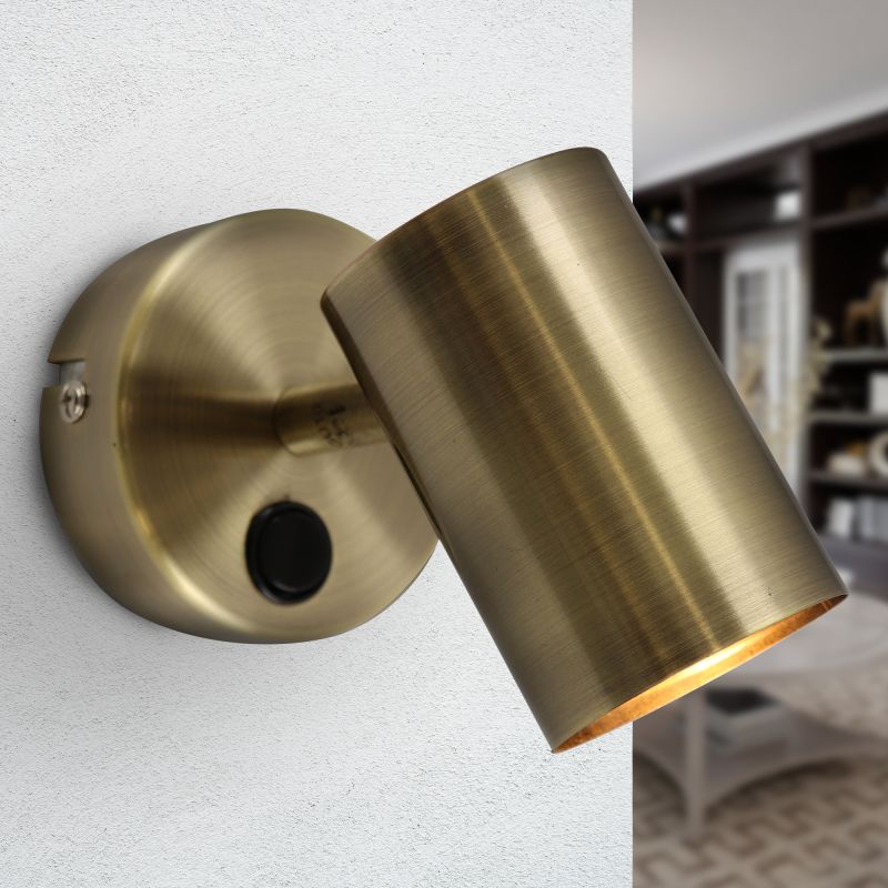 Moderne Wandleuchte Bronze, Elena, mit Schalter Moderne Wandleuchte Bronze, Elena, mit Schalter