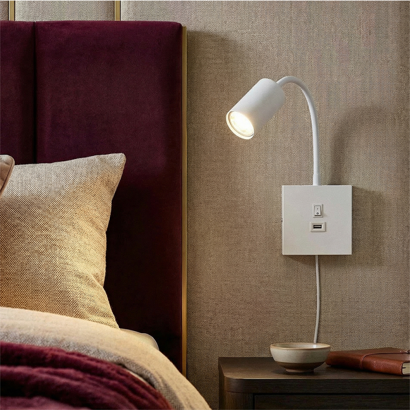 Moderne Wandstrahler Weiß, Tibor, mit Schalter Moderne Wandstrahler Weiß, Tibor, mit Schalter