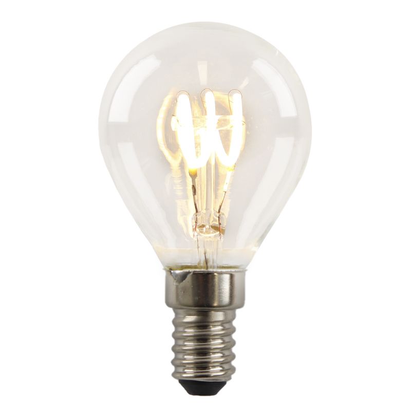 Dimmbare Olucia E14 LED-Filament Lampe Tuelo, P45, 4W, 2700K