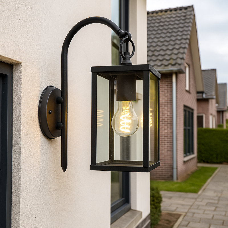 Antik Außenleuchte Schwarz, Janco, IP44