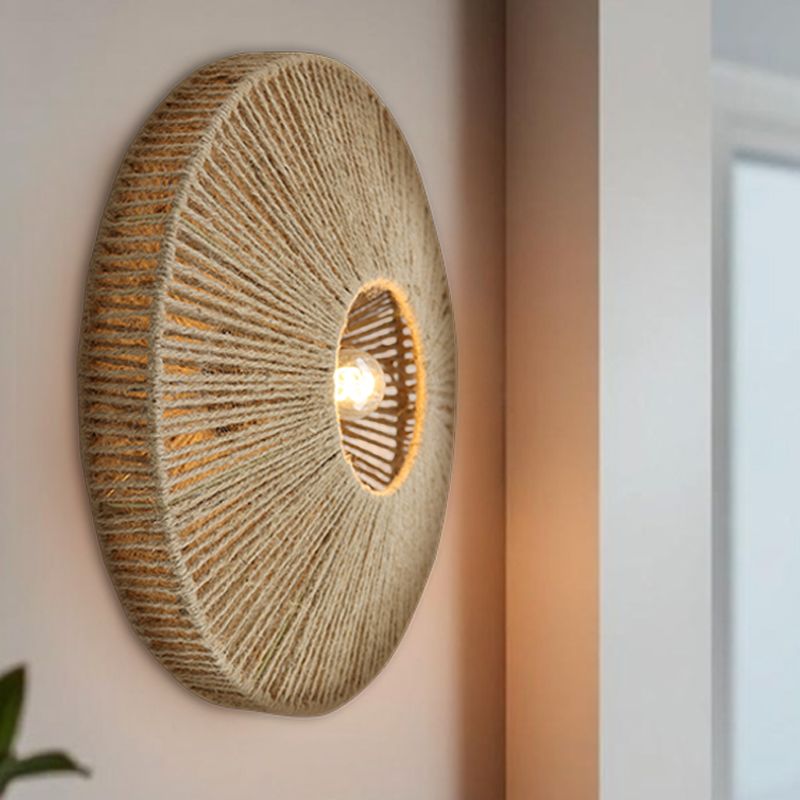 Landhaus Wandleuchte Braun, Sanny, mit Schalter