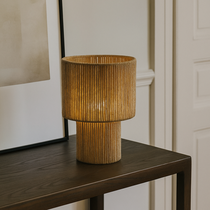 Landhaus Tischleuchte Braun, Sanny, mit Schalter