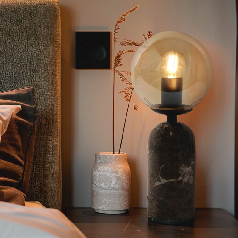 Marmor Tischleuchte Bernstein, Alan, mit Schalter