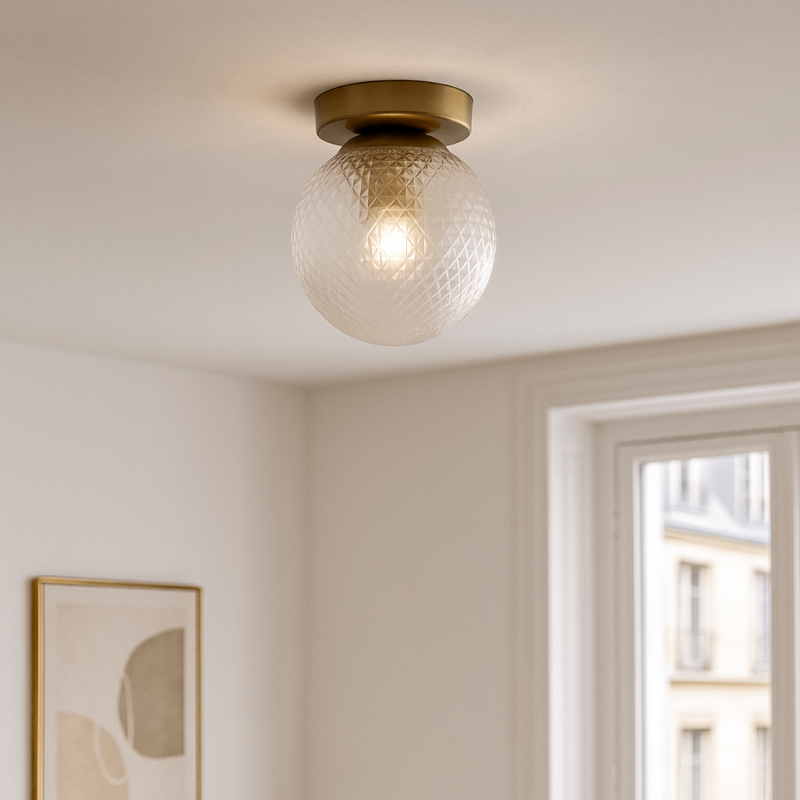 Retro Deckenleuchte Transparent, Johnson Retro Deckenleuchte Transparent, Johnson