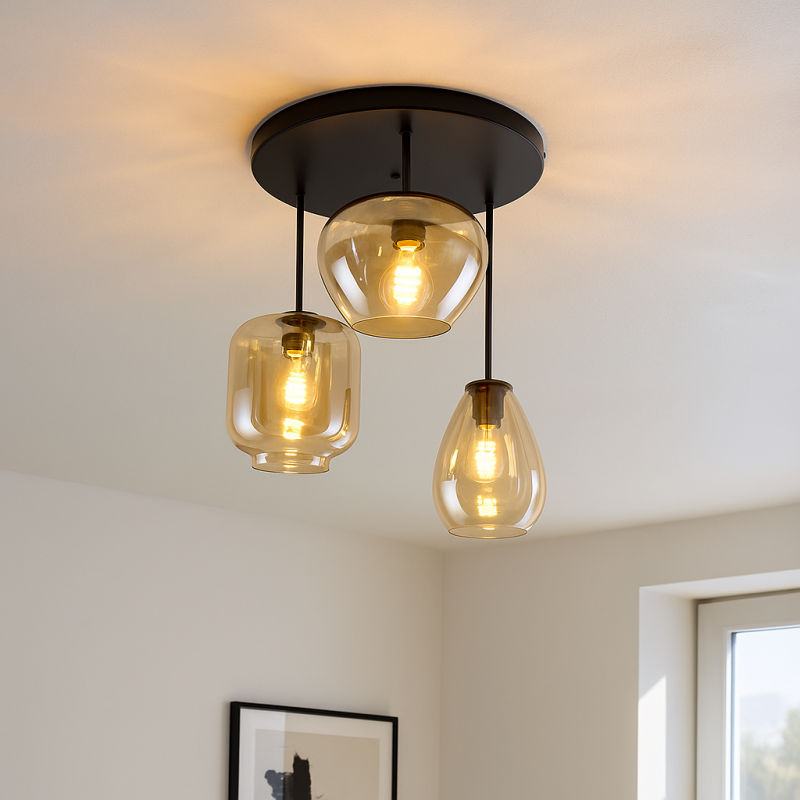 Moderne Deckenleuchte Bernstein, Caia