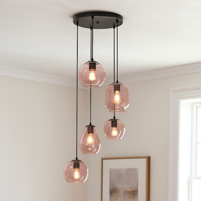 Moderne Pendelleuchte Rosa, Caia