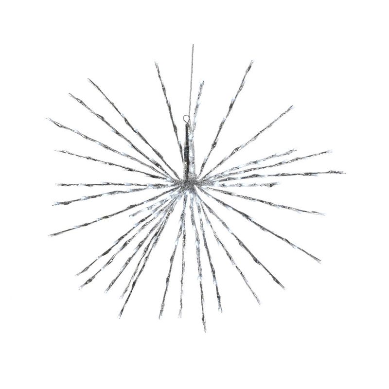 45 cm LED 3D-Stern mit 80 kaltweißen funkelnden LED-Lichtern