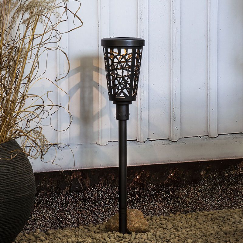 Kunststoff Solar Außenstrahler Schwarz, Amresh, 0,03W, 3000K LED, IP44