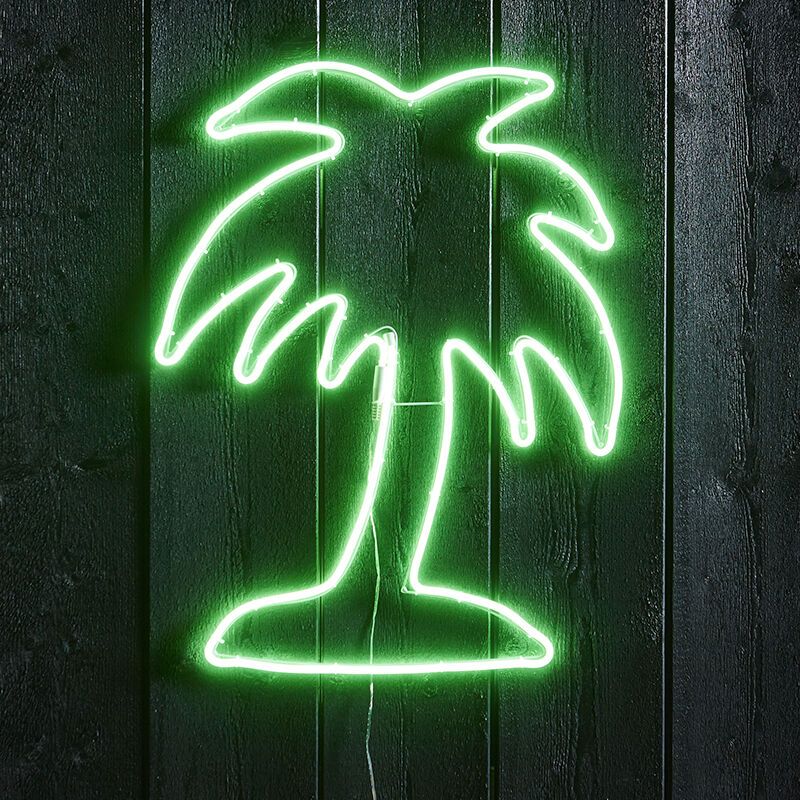 Metall Außenleuchte Grün, Palm tree, 9,6W, grün LED, IP44 Metall Außenleuchte Grün, Palm tree, 9,6W, grün LED, IP44