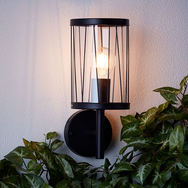 Industrielle Außenleuchte Schwarz, Jaynah, IP44