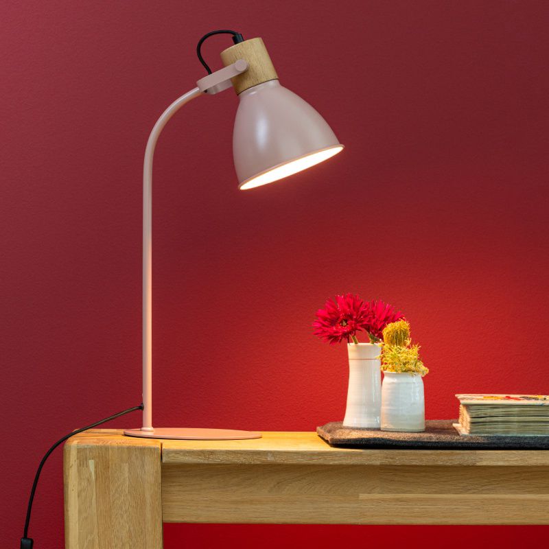 Landhaus Tischleuchte Rosa, Thalina, mit Schalter