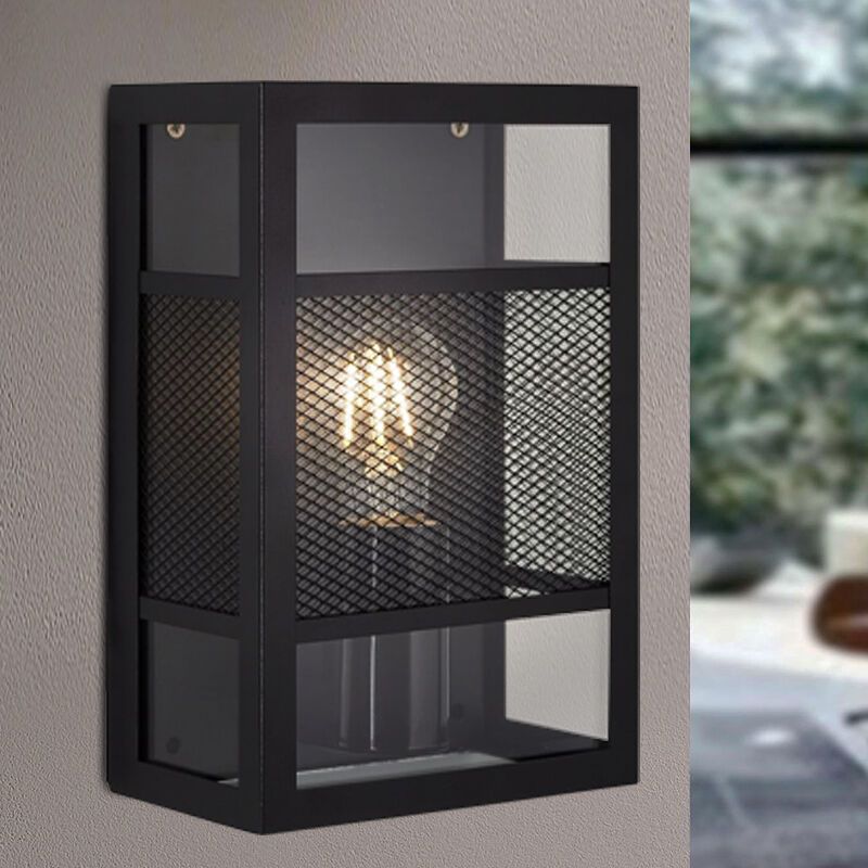 Industrielle Außenleuchte Schwarz, Ramla, IP44