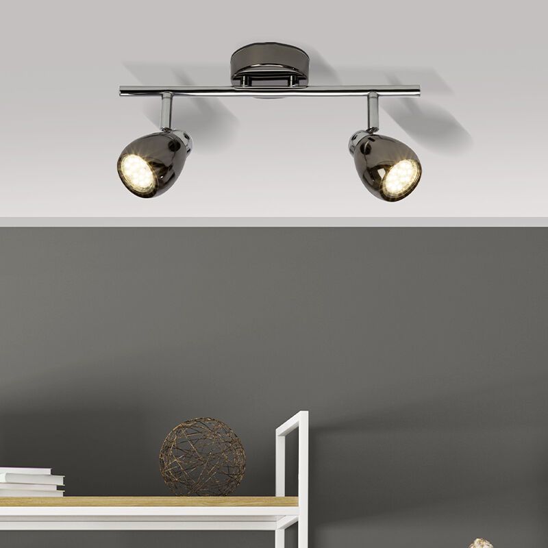 Metall Deckenleuchte Schwarz, Khadra, 3W, 3000K LED