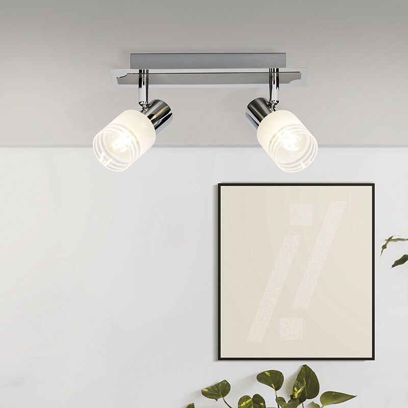 Metall Deckenstrahler Chrom, Blake, 28W, 2700K LED Metall Deckenstrahler Chrom, Blake, 28W, 2700K LED