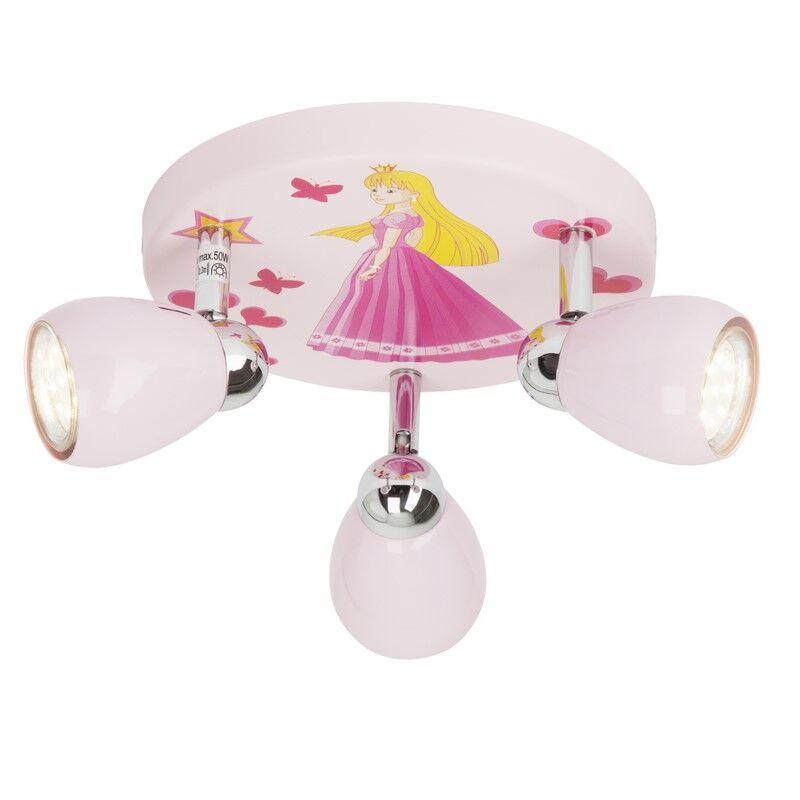 Metall Kinderzimmer Deckenstrahler Pink, Rinze, 2,5W, 3000K LED Metall Kinderzimmer Deckenstrahler Pink, Rinze, 2,5W, 3000K LED