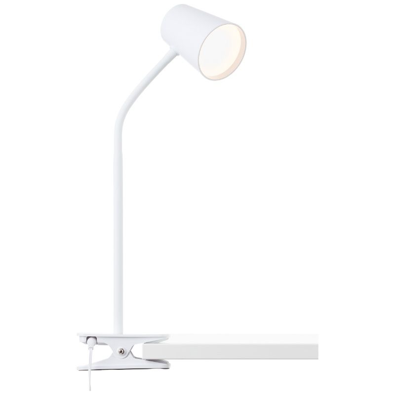 Kunststoff Klemmleuchte Weiß, Musab, 7W, 3000K LED, 3-stufig dimmbar Kunststoff Klemmleuchte Weiß, Musab, 7W, 3000K LED, 3-stufig dimmbar