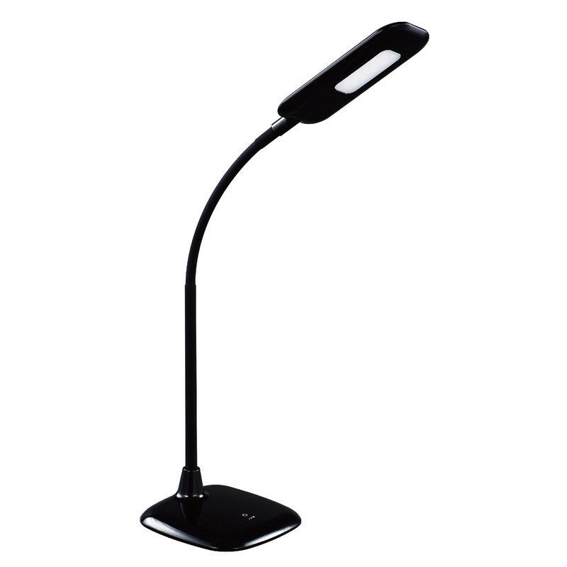 Kunststoff Schreibtischlampe Schwarz, Jenoah, 5W, 6000K LED, mit Touch-Dimmer