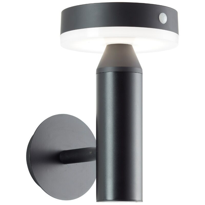 Metall Solar Außen Wandleuchte Schwarz, Kubilay, 3W, 4000K LED, IP44