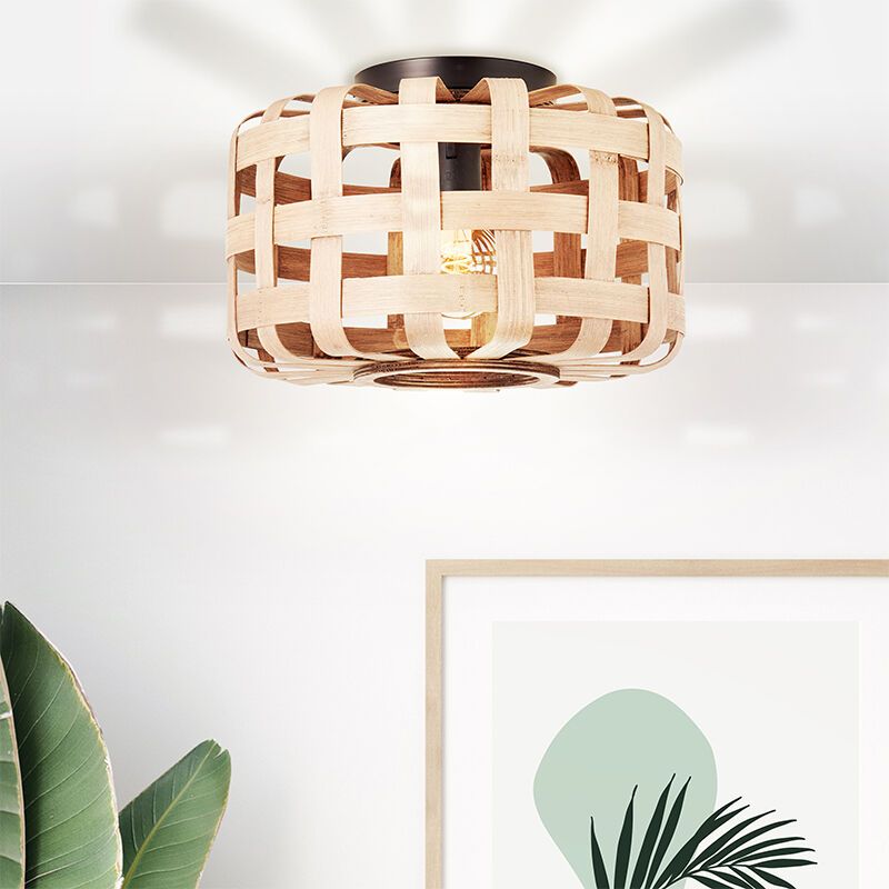 Holz Deckenlampe Braun, Virginie