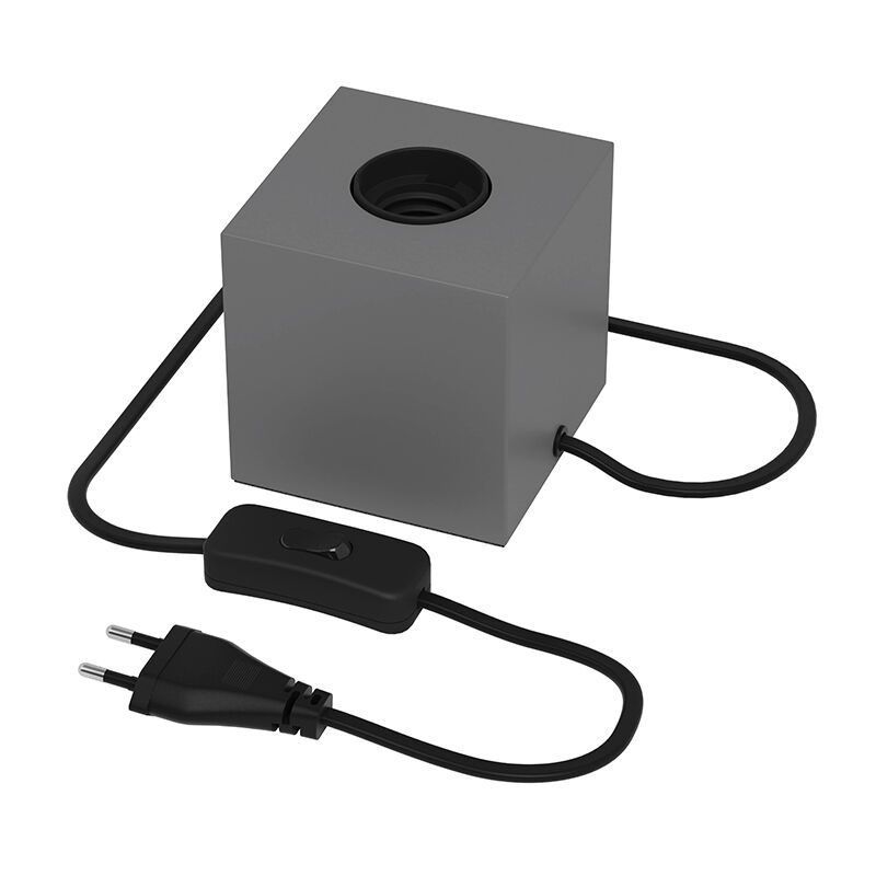 Graue Tischlampe ohne Schirm Modern, Loana, mit Schalter Graue Tischlampe ohne Schirm Modern, Loana, mit Schalter