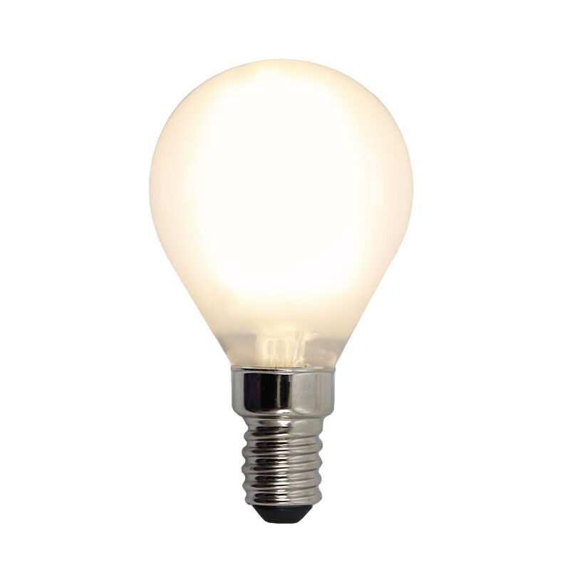 Dimmbare E14 LED Lampe, P45, 3w, weiß Glas, 2700k