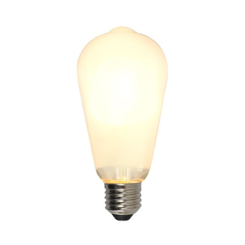 Dimmbare E27 Edison LED Lampe, ST58, 5W, Weiß Glas, 2700k Dimmbare E27 Edison LED Lampe, ST58, 5W, Weiß Glas, 2700k