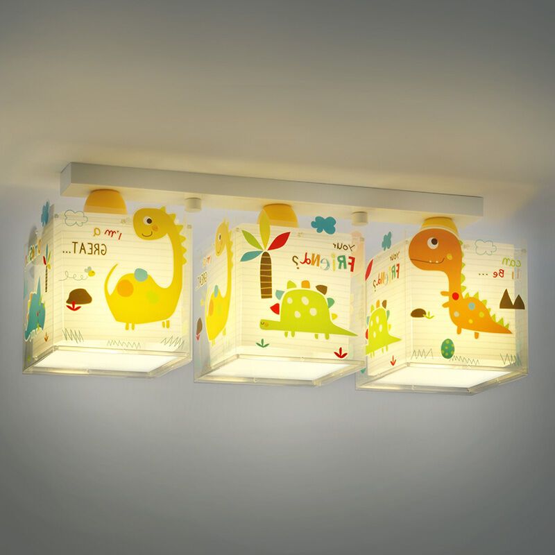 Mehrfarbige Kinderzimmer Deckenstrahler Kunststoff, Dino