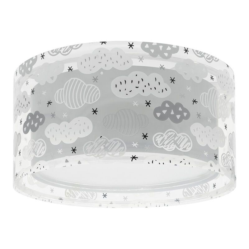 Graue Kinderzimmer Deckenleuchte Kunststoff, Clouds