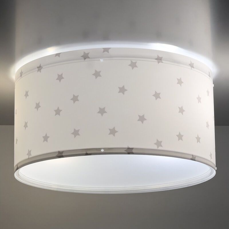 Weiße Kinderzimmer Deckenleuchte Kunststoff, Star light Weiße Kinderzimmer Deckenleuchte Kunststoff, Star light