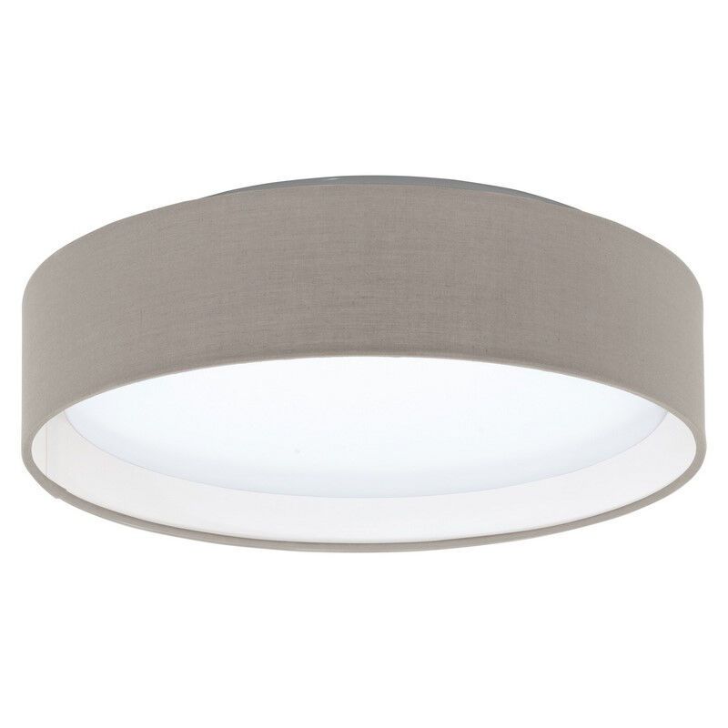Taupe moderne Deckenlampe Stoff, Abano, 12W, 3000K LED Taupe moderne Deckenlampe Stoff, Abano, 12W, 3000K LED