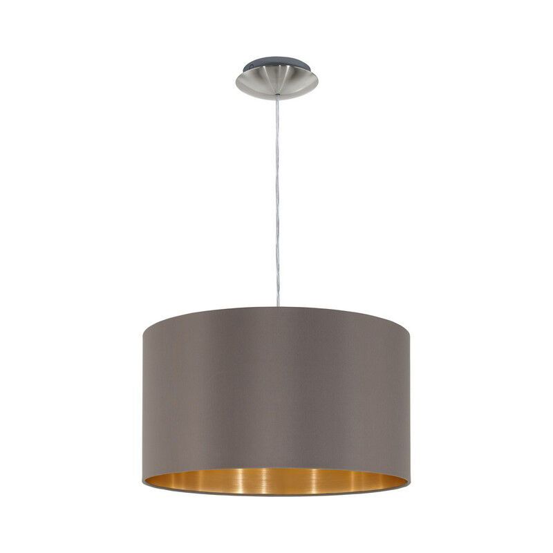 Braune moderne Pendelleuchte Stoff, Terme