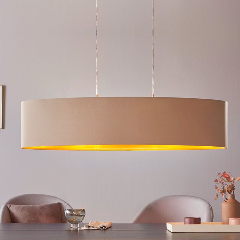 Goldene moderne Pendelleuchte Stoff, Terme