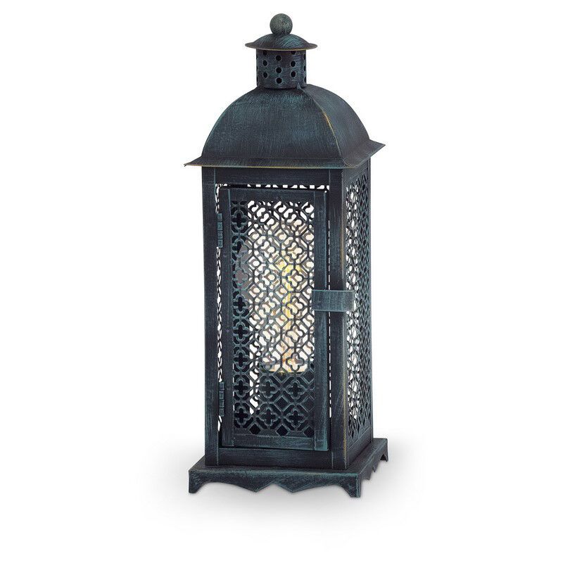 Grüne antik Tischleuchte Metall, Abdirahman, mit Schalter