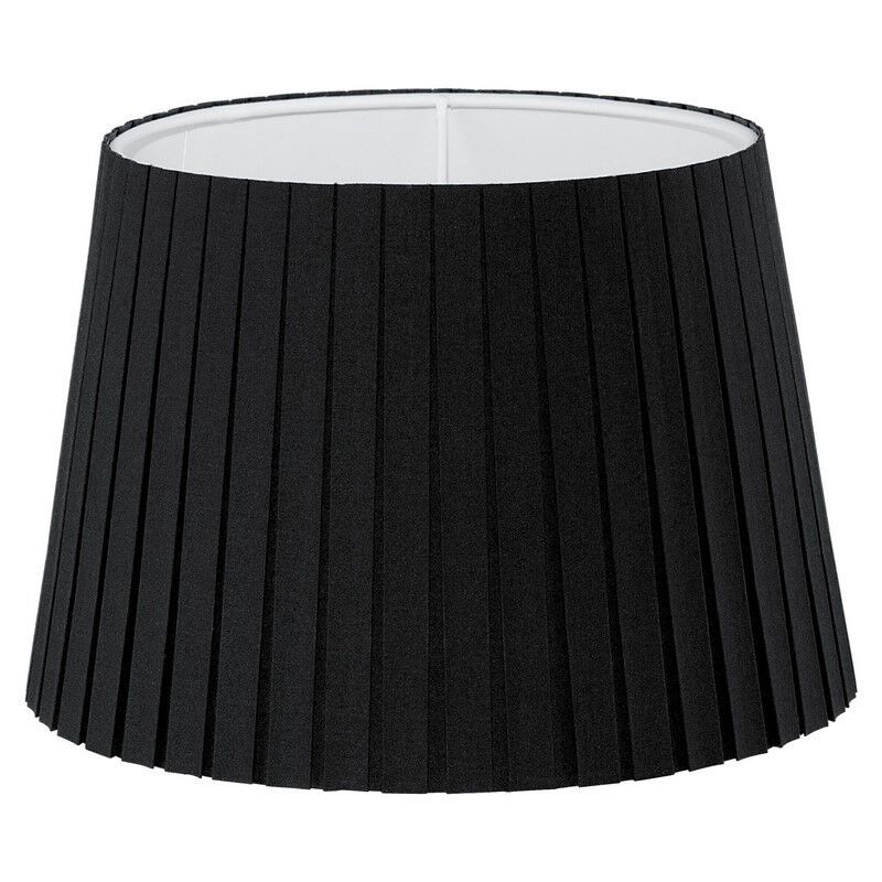 Schwarze Lampenschirm Noah, Stoff, klassisch